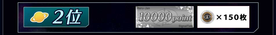 2位 10000ポイント+雀貨150枚
