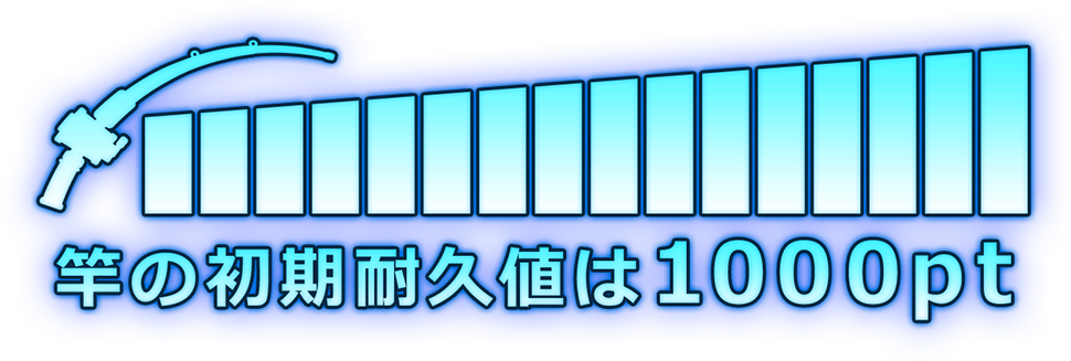 竿の初期耐久値は1000pt