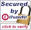 Secured by thawte